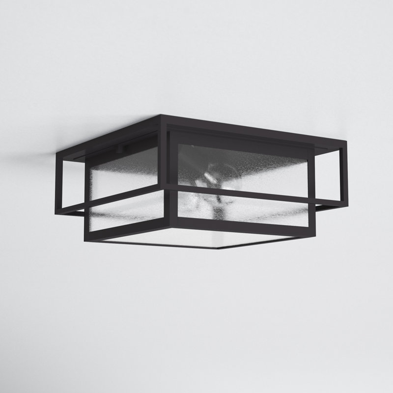 Stumbaugh Seeded Square Outdoor Flush Mount & Reviews Joss & Main